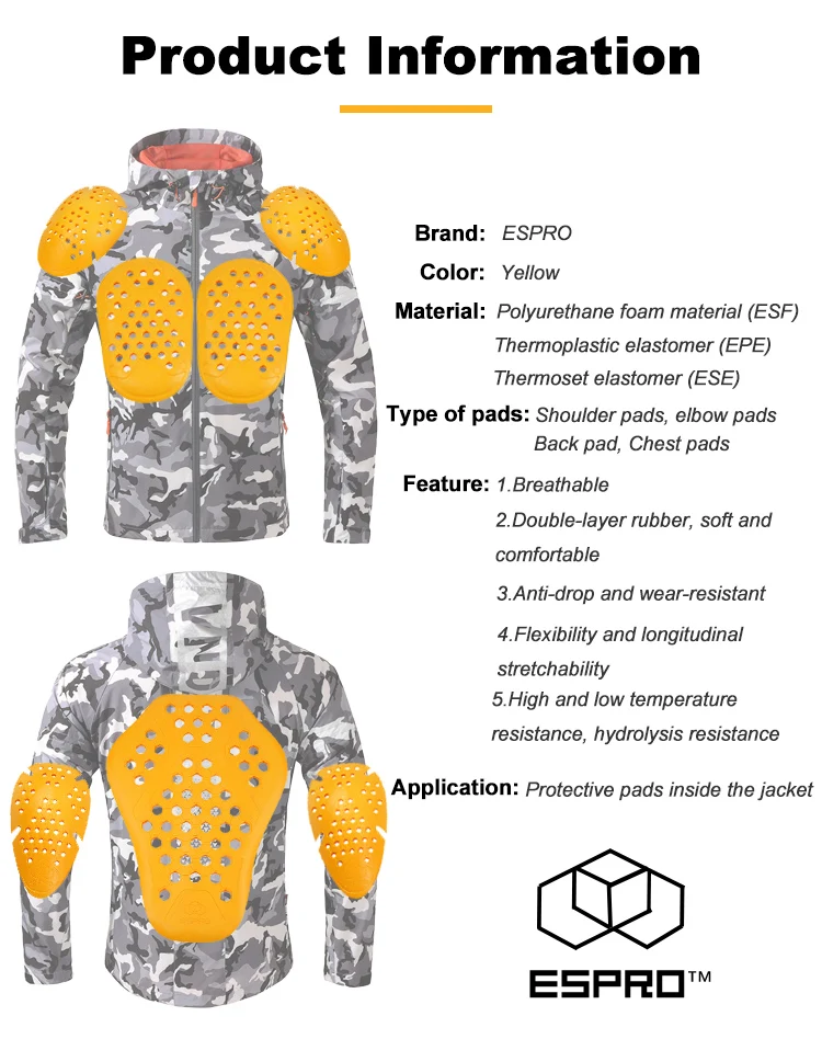Мягкие съемные Наплечные протекторы для мотогонок с сертификатом CE|Комбинезоны|