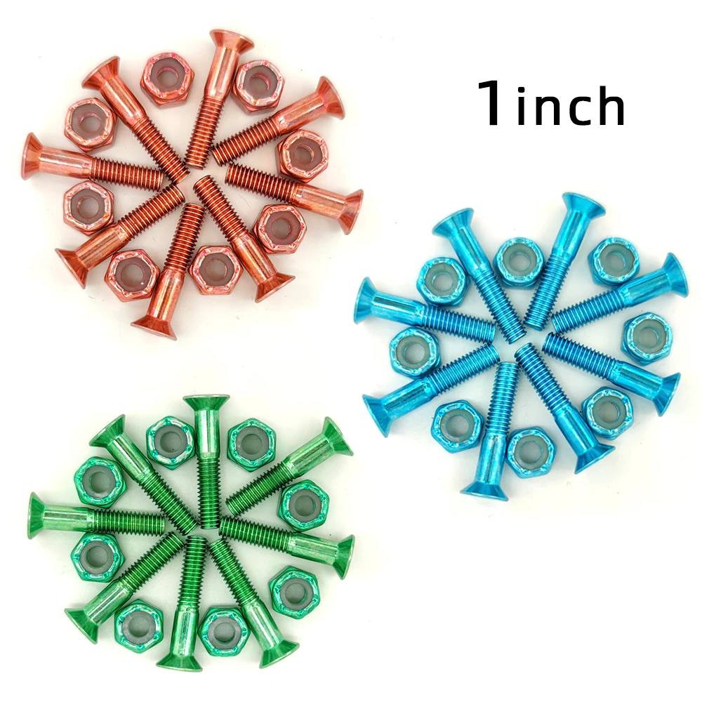 Набор из 24 сменных болтов с плоской головкой для скейтборда грузовика монтажные