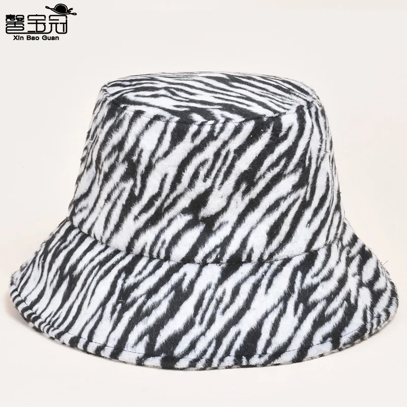 

Big Brim Hat zebra pattern retro fisherman's hat at the east gate of South Korea