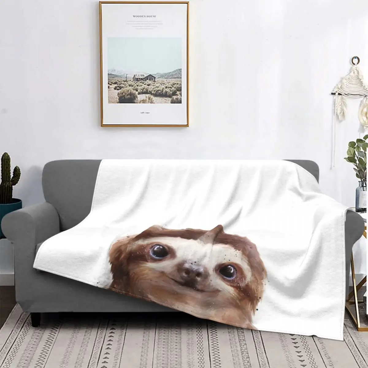 

Little Sloth manta colcha cama a cuadros ropa de cama cubierta de playa manta de Picnic edredones y colcha