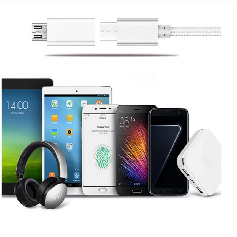 Разъемом type-C для micro-USB штекер адаптера кабеля USB-C к micro USB конвертер данных кабель