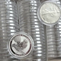 transparent coin boxes 100pcs 41mm 28mm capsules cases commemorative coins