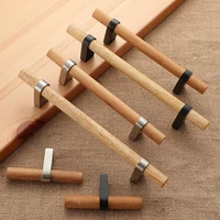 wood furniture handle cabinet handles furniture accessory drawer knobs kitchen handle natural for furniture pulls
