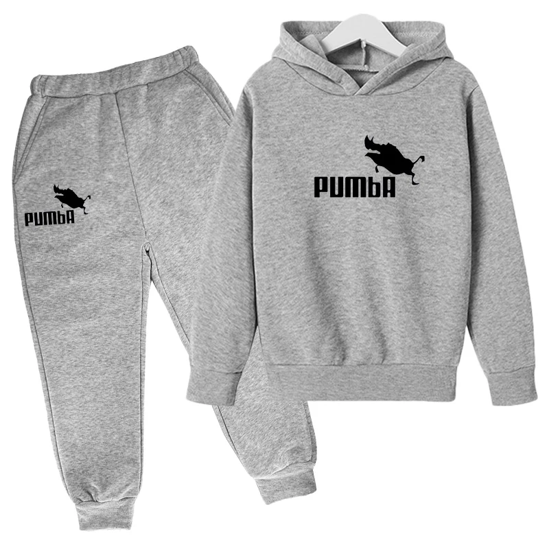 

Spring And Autumn Sportswear Suit Two-piece Suit Boys Pattern Printing Sports Leisure Sports Hoodie Top + Pants Girls Sportswear