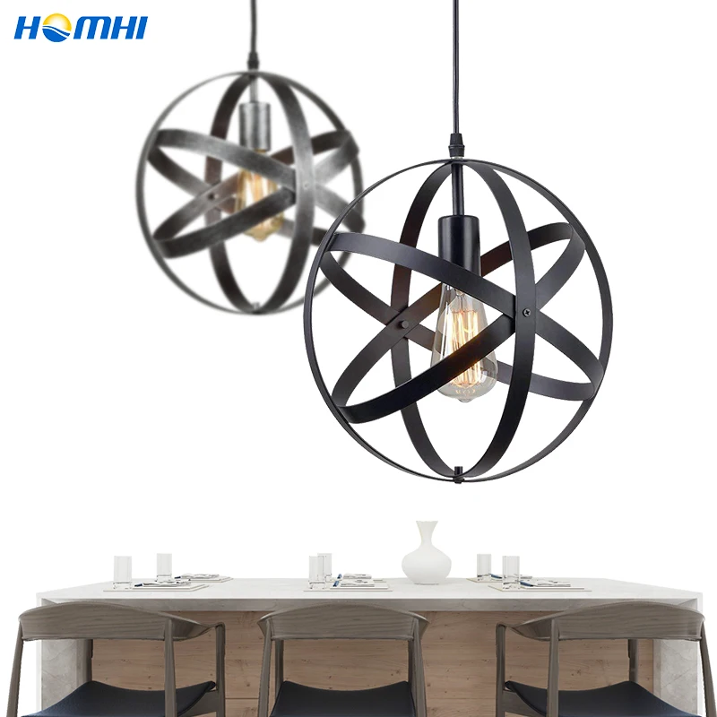 Железный промышленные подвесные светильники творческий в ретро стиле со