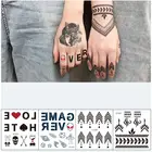 Ручная Татуировка для мужчин, водонепроницаемая временная татуировка для мужчин, рисунок на пальце, сексуальные наклейки, классные вещи, переводная наклейка, мини-набор