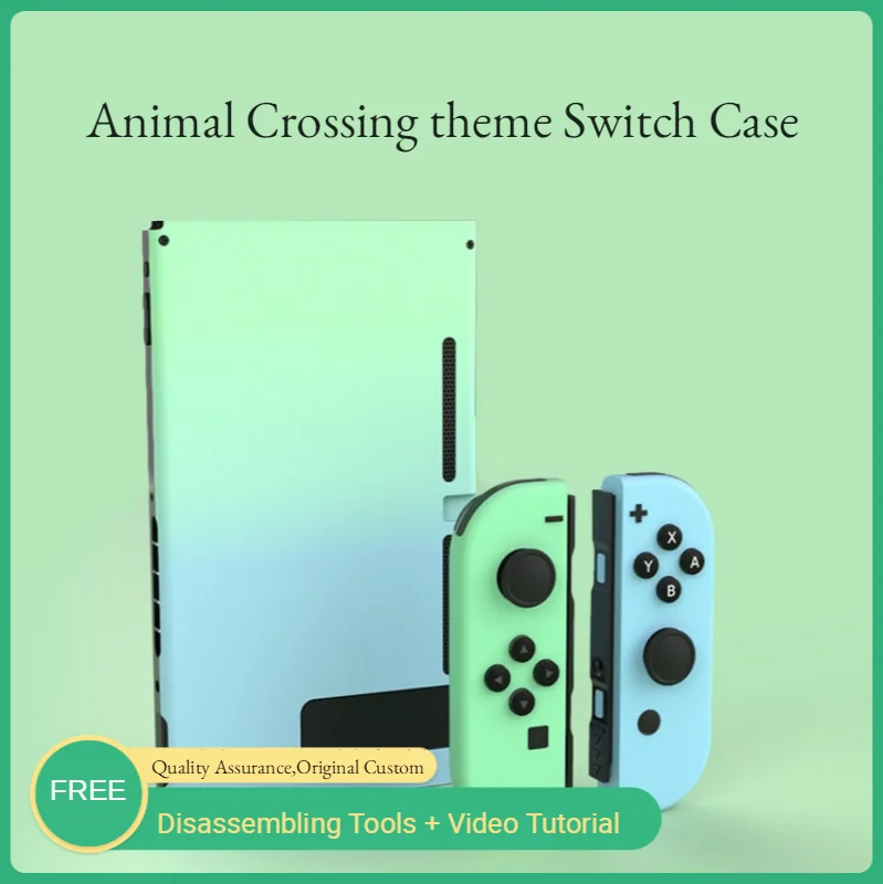 

Housing Shell For Nintend Switch Animal Crossing Console JoyCon Replacement for Nitendo Switch Back Faceplate Protective Case