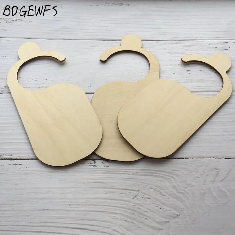 

3PCS 20x9cmUnfinished new wooden christmas door decoration event decoration door hanger blank wood sign for door