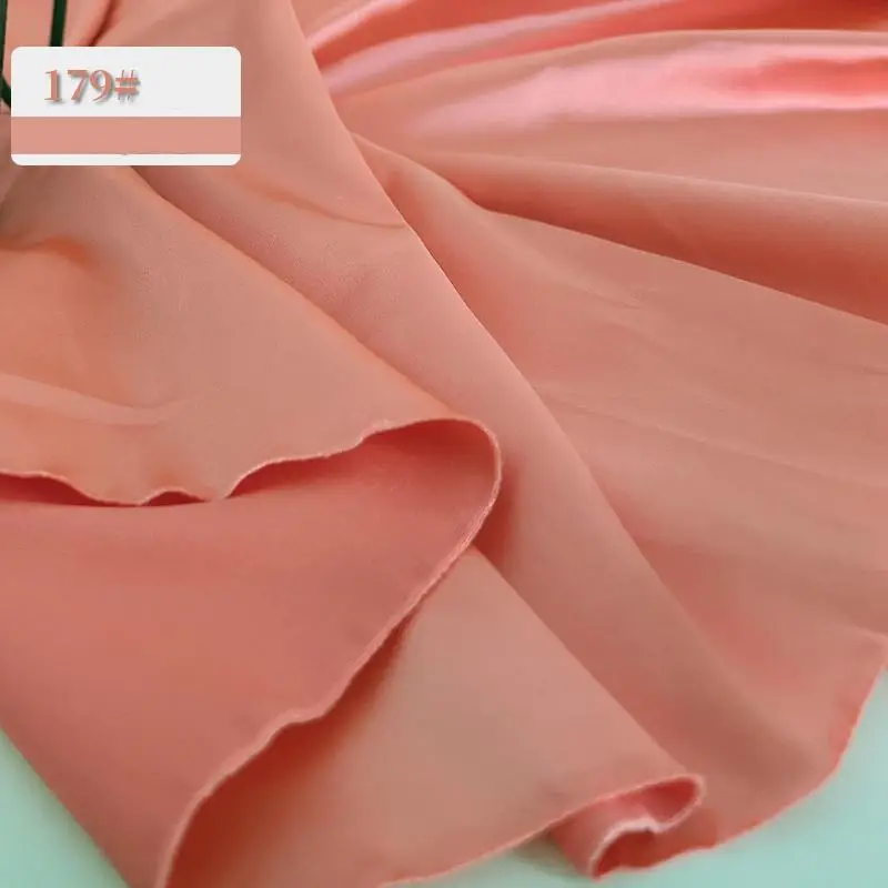 3/5/10 м Блестящая однотонная шелковая атласная шифоновая ткань для платьев