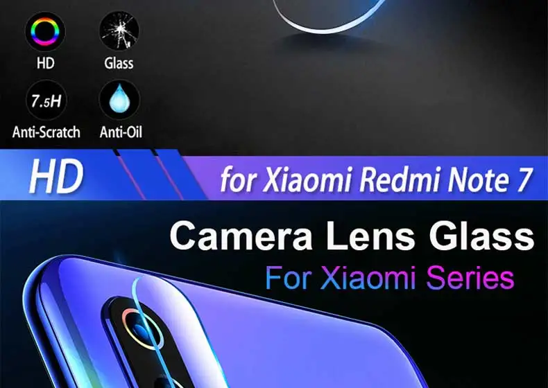 99D задняя линза из закаленного стекла для Xiaomi Redmi 7 7A 6 6A S2 5 Plus Note 7 5 6 Pro Защитная пленка для экрана камеры