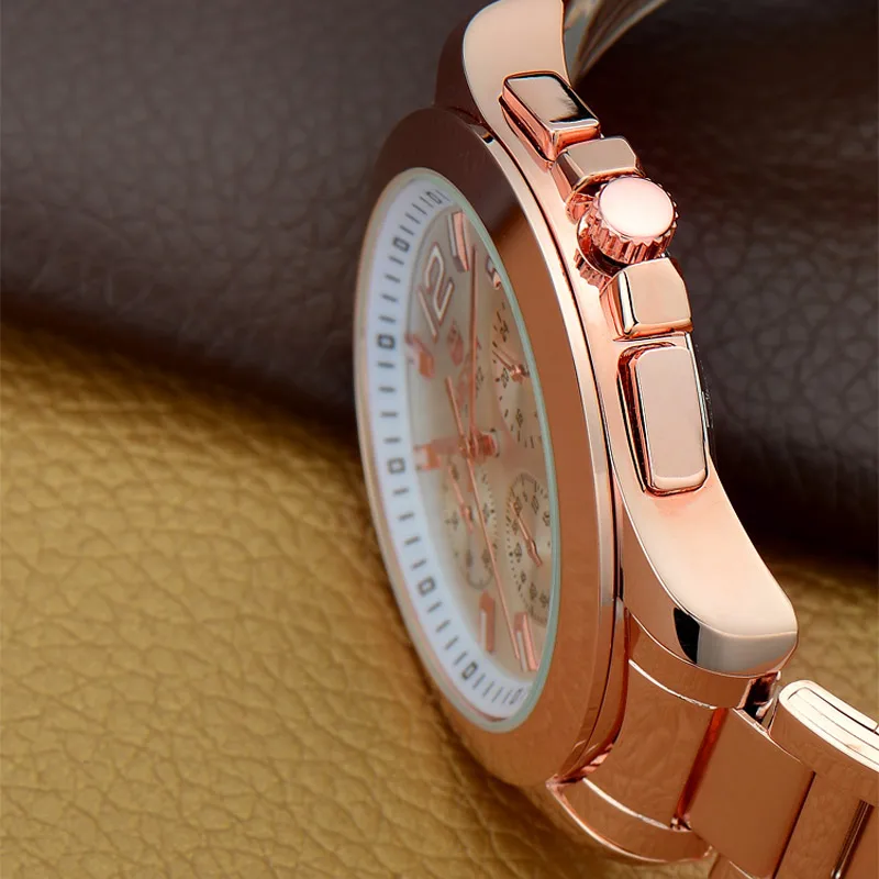 Часы MEGIR женские кварцевые со стальным хронографом брендовые люксовые