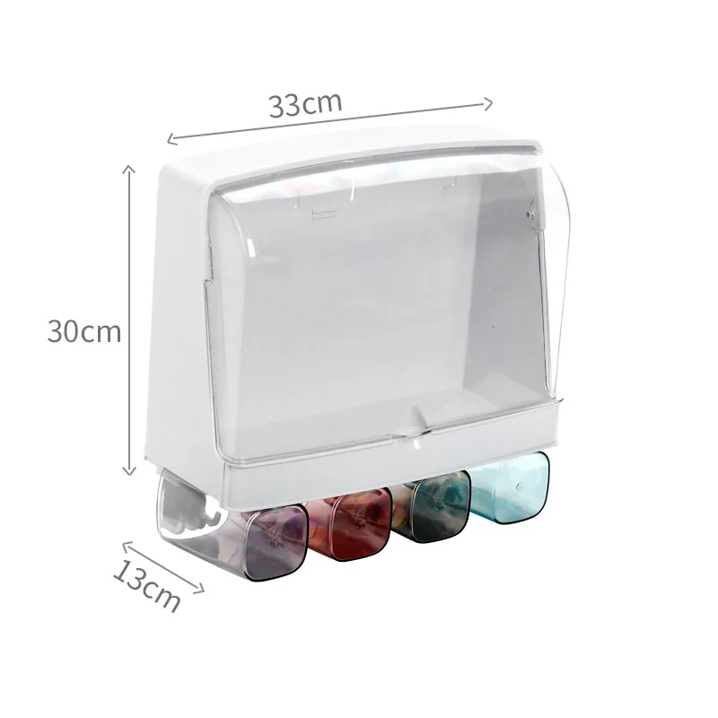 

Toilet toothbrush shelf suction wall mounted wall type non drilling multi-functional rinse cup holder set toothbrush cup