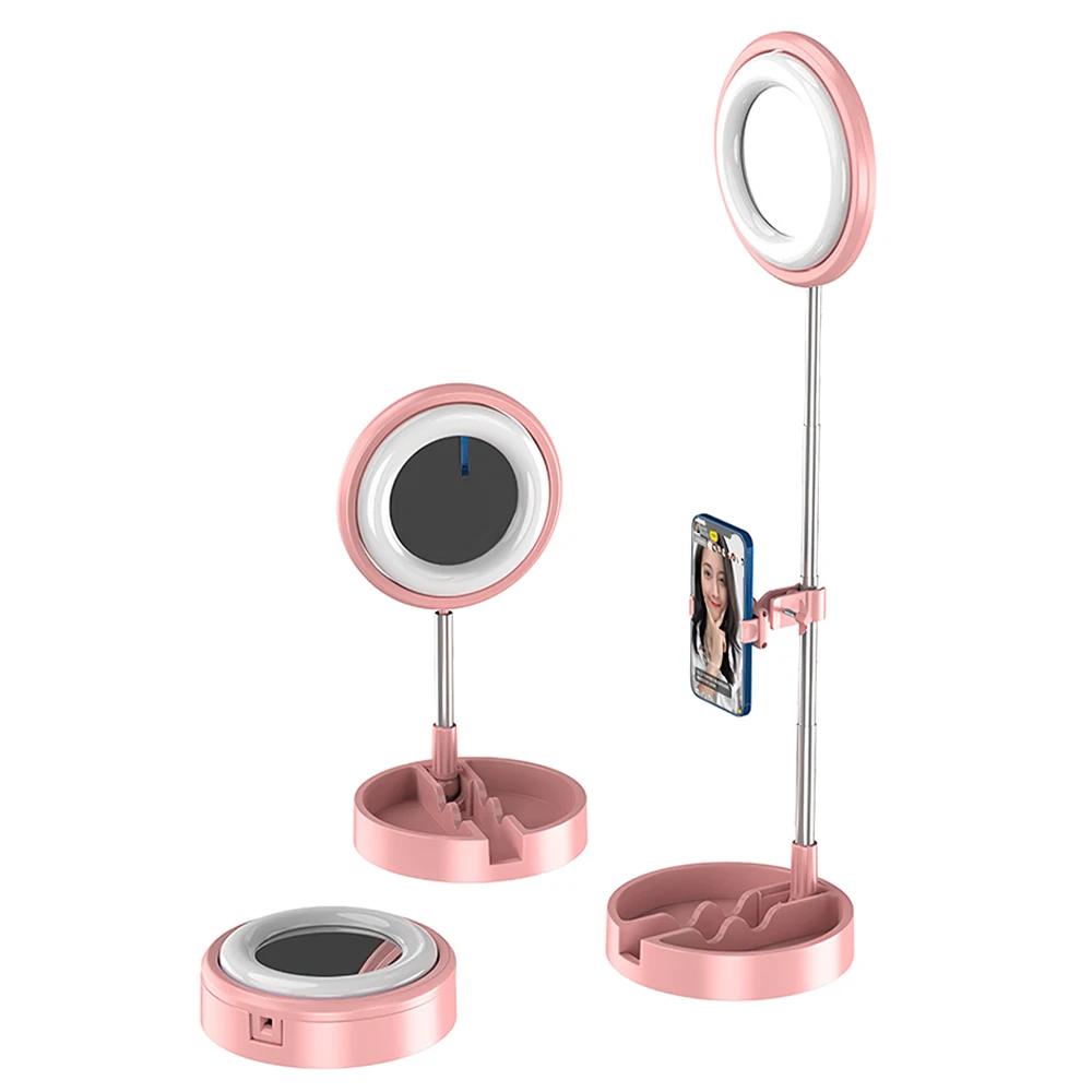 

Заполнения светильник складной кольцевой светильник с регулируемой яркостью, кольцевая лампа с зажимом для мобильного телефона с зеркалом...