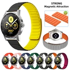 Ремешок силиконовый для наручных часов, магнитный браслет для Samsung Galaxy Watch 42 мм 46 ммGalaxy Watch 3 41 мм 45 ммGalaxy Active 1 2, 20 мм 22 мм