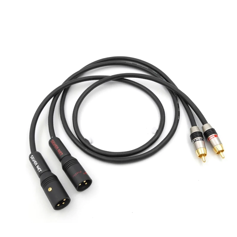 Hifi XLR на двойной RCA аудио кабель 2 штекер 3 Pin Женский пушечный усилитель