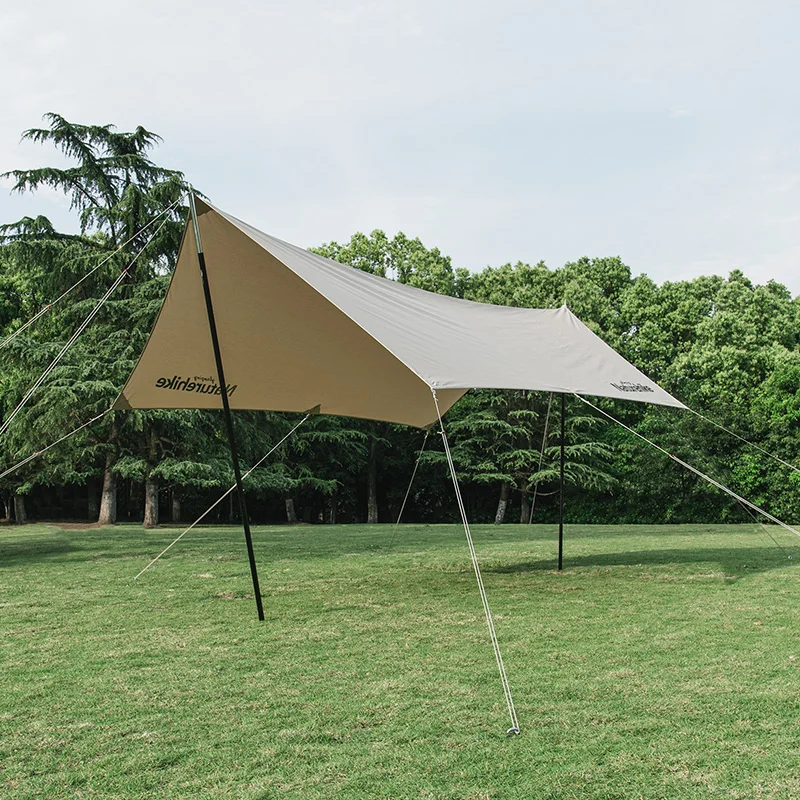Günstig Naturehike Baumwolle Hexagonal Markise Zelt Große Raum Wandern Camping Reisen Sun Shelter Baumwolle Baldachin Sonnencreme NH20TM005