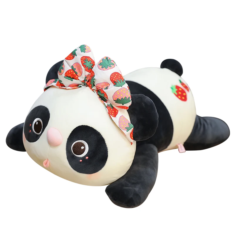 Новинка 28 65 см Kawaii Лежащая панда плюшевые игрушки хобби Мультяшные животные