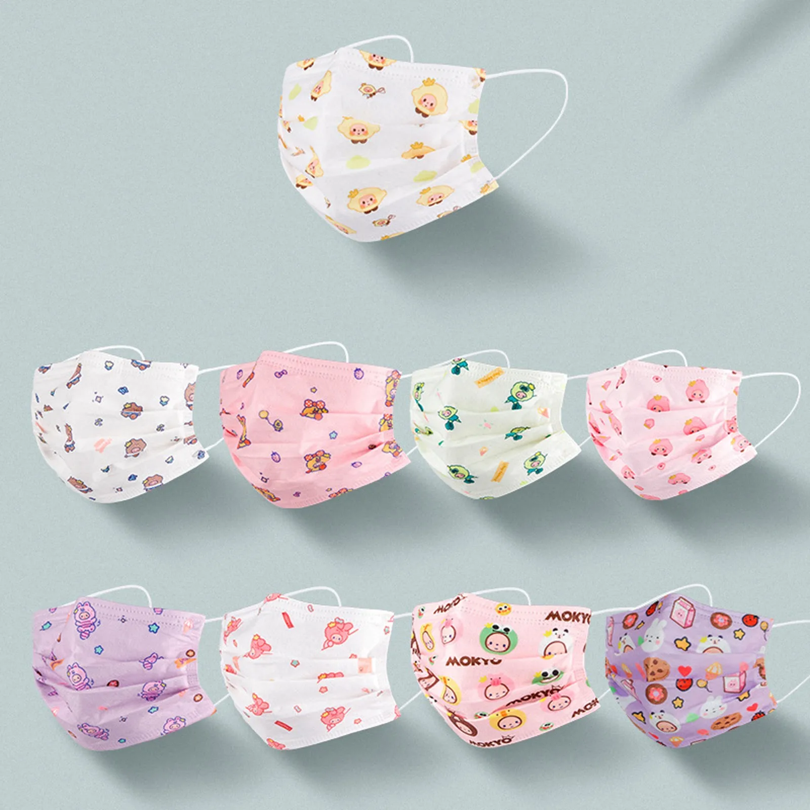 Милая одноразовая маска для лица взрослых с мультяшным рисунком роскошный