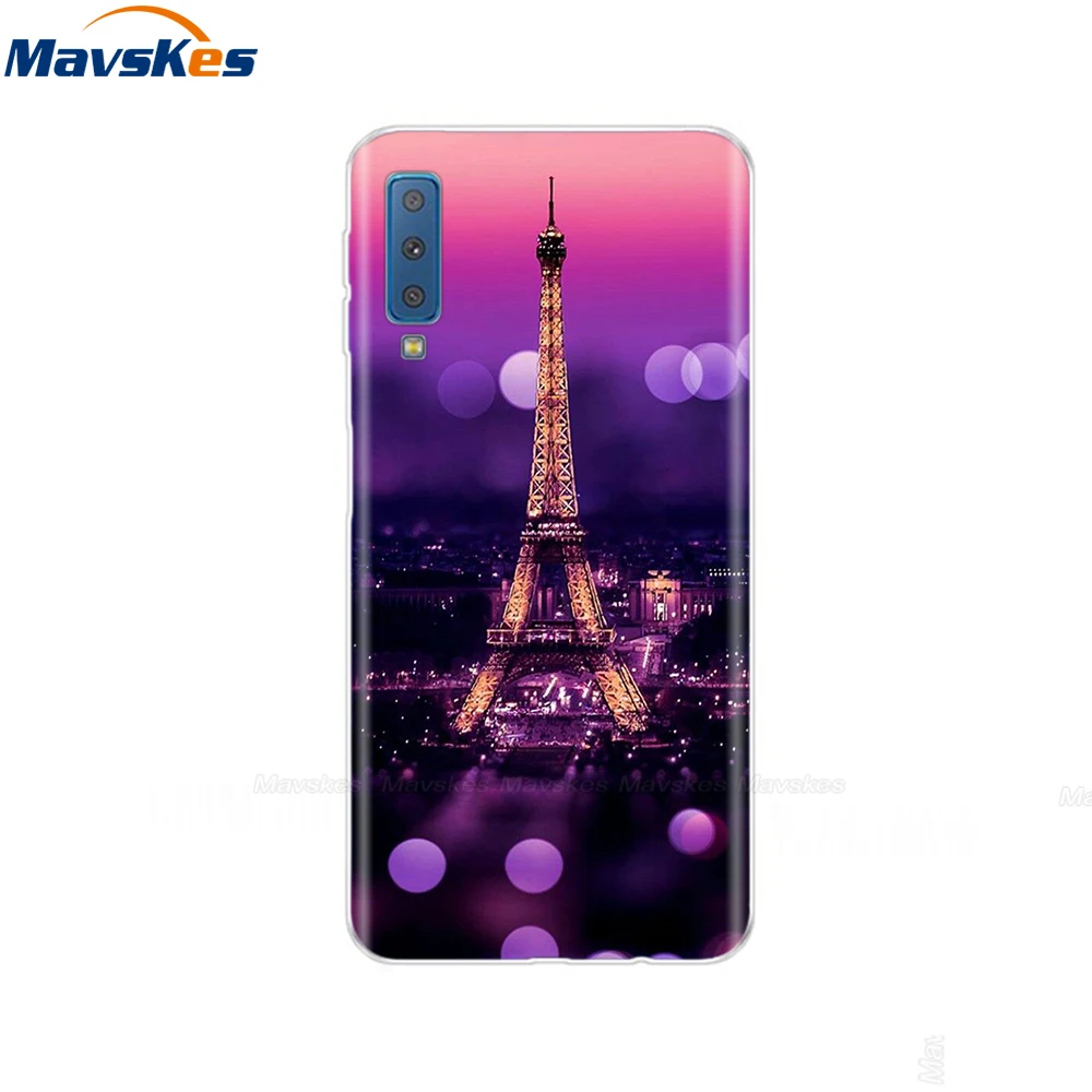 23 Силиконовый чехол для samsung Galaxy A7 чехол A750 A750F чехол 6,0 'TPU чехол для телефона samsung A 7 750 750F Fundas Coque - Цвет: 23
