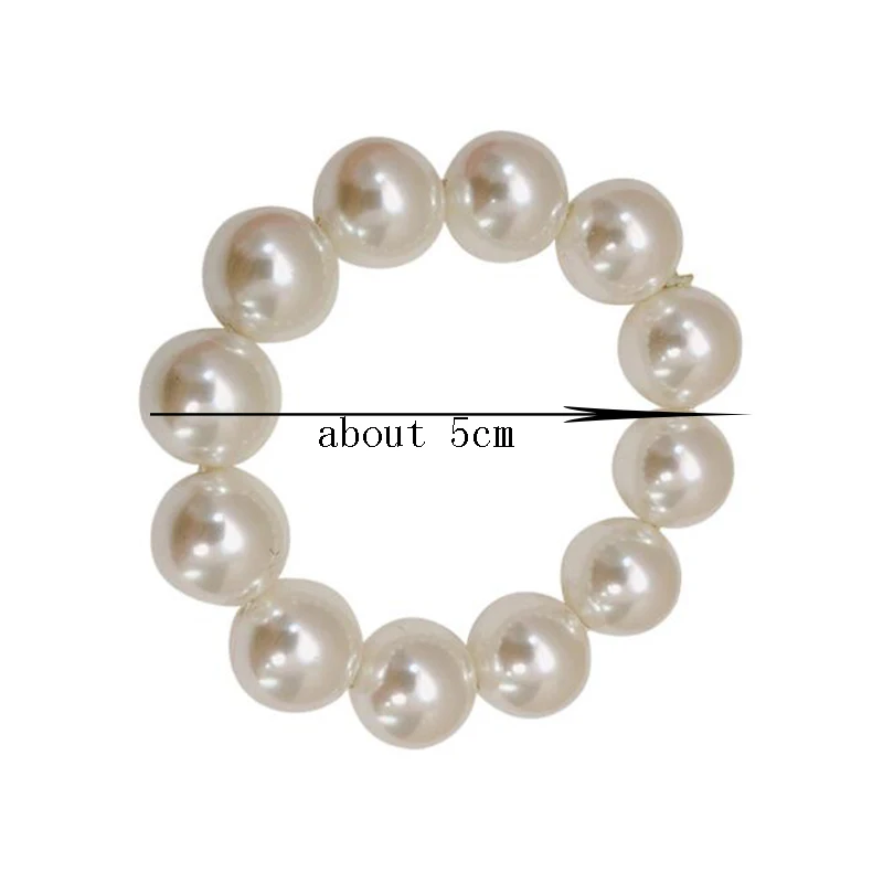 

Woman Big Pearl Hair Ties Fashion Korean Style Hairband Scrunchies Girls Ponytail Holders Rubber Band Hair Accessories