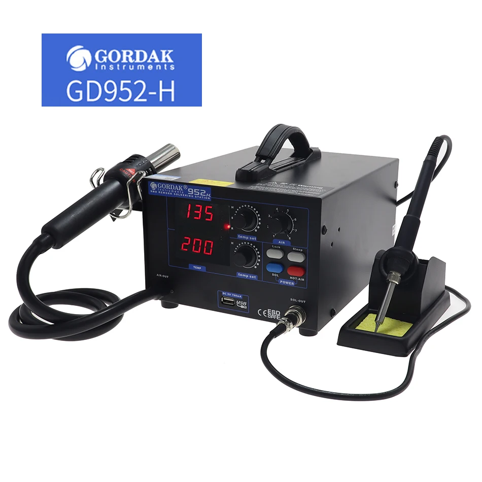 GORDAK 952 952H наладочная станция BGA для распайки SMD термостатический пистолет