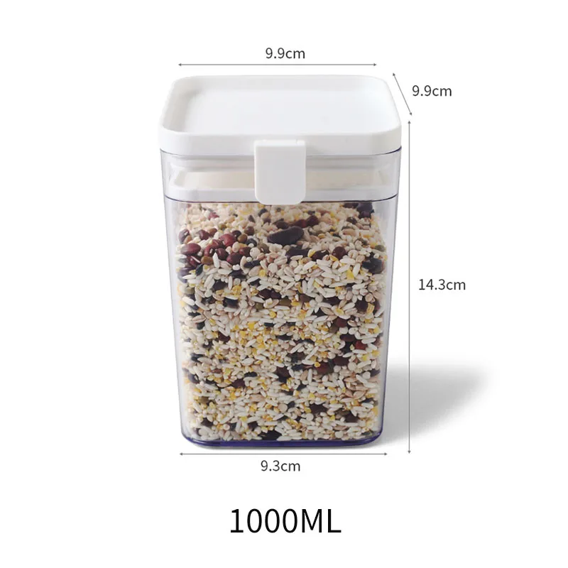 

Transparent Sealing Cans Food Storage Sealed Jar Kitchen Spice Food Frade Nut Tea Grain Storage Jar With Compartment