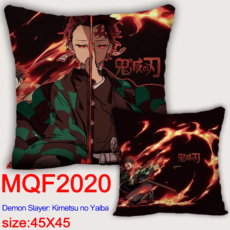 45X45CM аниме демон убийца Kimetsu без Yaiba Подушка CoversDakimakura чехол 3D печать двусторонняя