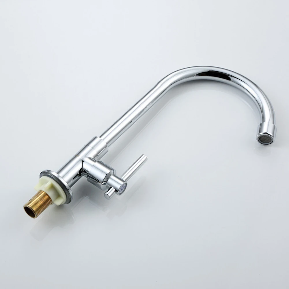 

Practical Twin Levers Kitchen Sink Faucet Zinc Alloy Handheld Tap Deck Mount Spout Home Durable Flexible Swivel Design Water