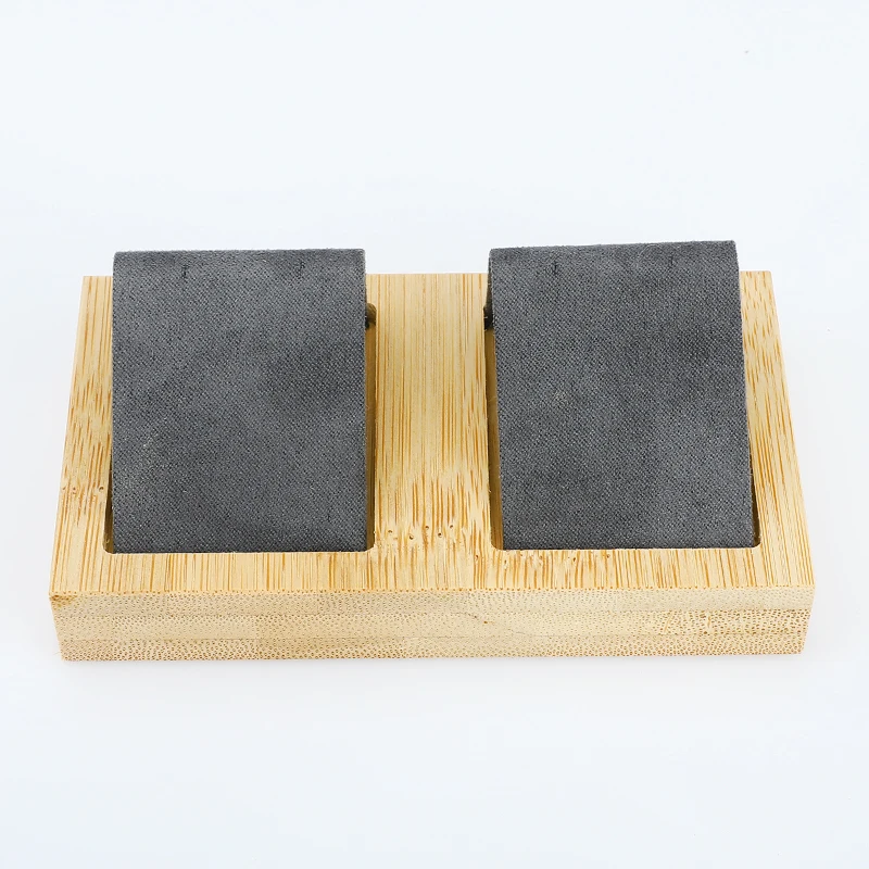 Бамбуковая бархатная подставка для сережек держатель органайзер ювелирных