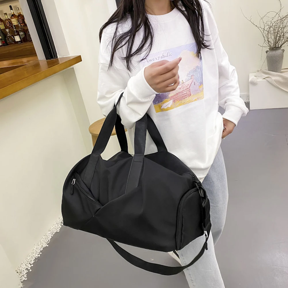 Повседневный оксфорд ткань женщины плечо сумки большой вместимость багаж сумки мода однотонный цвет женские фитнес путешествия сумка сумки
