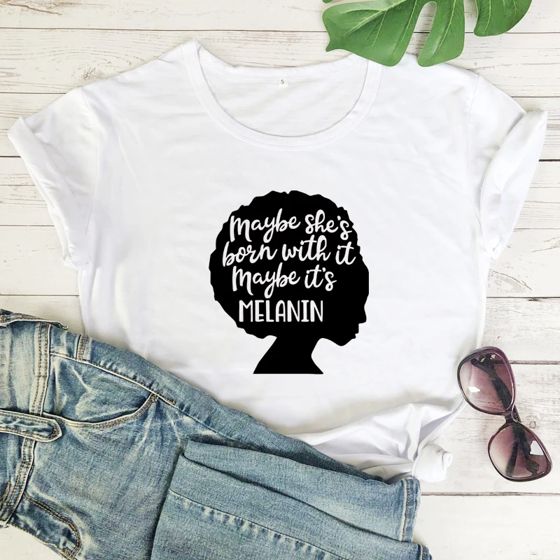 Возможно она новорожденных с ней футболка Черная жизнь женщины Феминистская