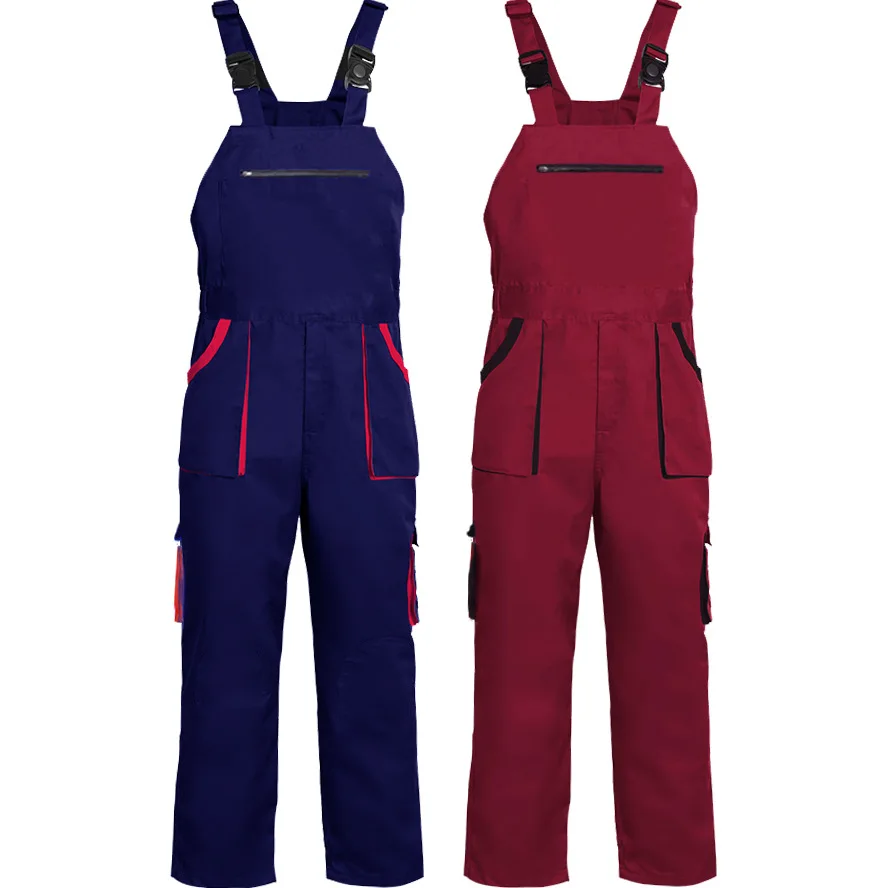 Bib Overalls Men Women Work Clothing Plus Size Protective Coveralls Strap Jumpsuits with Pockets Uniforms Sleeveless Pants | Безопасность