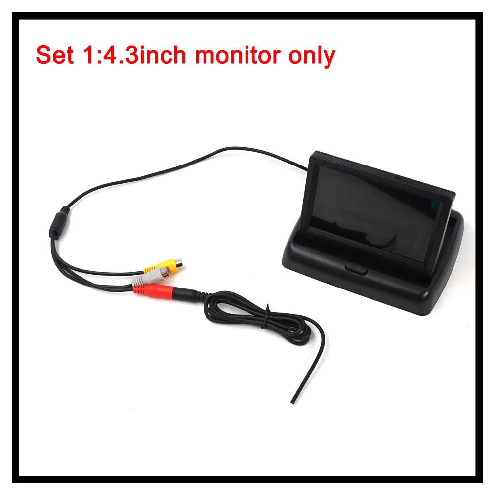 car monitor Carsanbo Wireless Rear View Camera Vehicle Foldable Monitor Video System Car Parking Monitor With Reverse Camera Optional - Цвет: car monitor