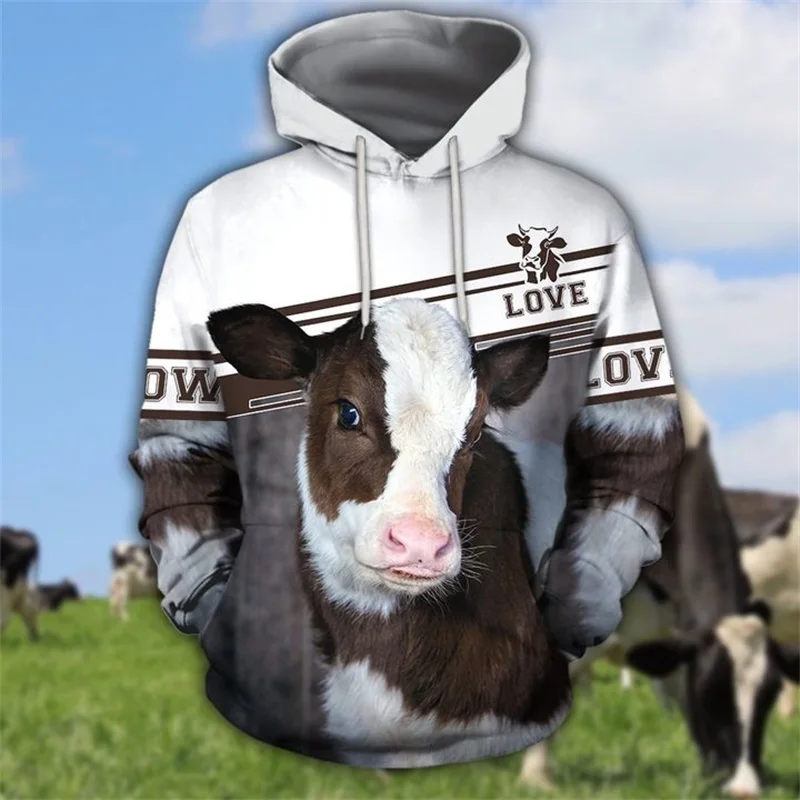 

Cow cattle, animal, farming 3D Printed hoodies Men Harajuku Fashion Hooded Sweatshirt Autumn Unisex hoodie sudadera hombre DLL48