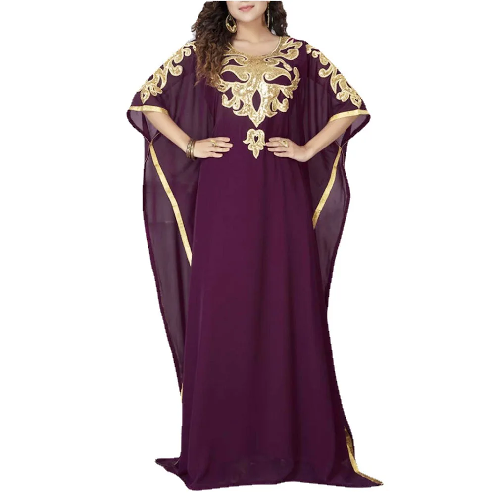 

Spring and Summer New Dubai Plus Size Women's Clothing Muslim Robe Muslim Dress Middle Eastern Muslim Long Skirt
