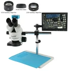 Мультифокальный стереомикроскоп 3,5-90X, 38MP 2K 1080P HDMI USB камера 0.5X 1X 2X линза Барлоу 12 CTV для ремонта телефона