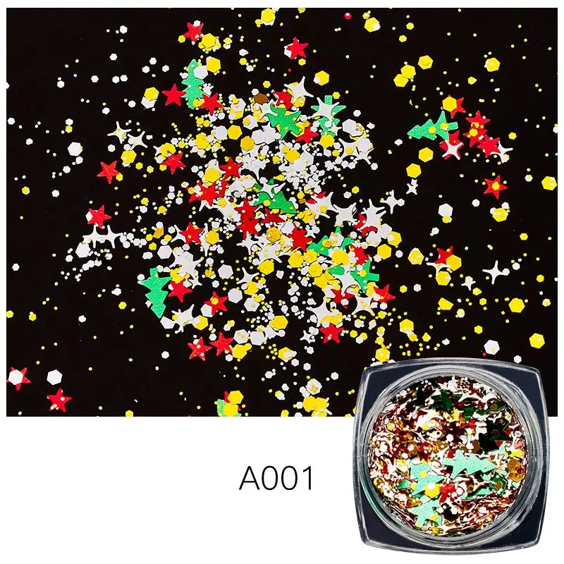 3D украшения для ногтей голографические Красочные Блестки блестящие хлопья УФ