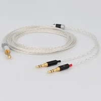 1piece preffair hifi audio headphone earphone cable occ silver plated carbon fiber 4 4mm plug to 2x3 5mm male hifi audio cable