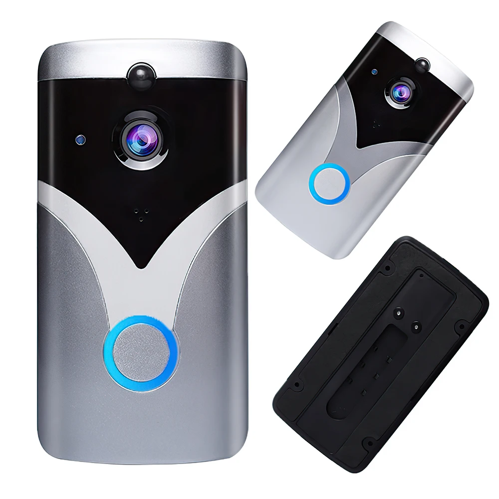 

WiFi Video Doorbell HD Voice Intercom Intelligent Monitoring Bell Wireless Network Doorbell for Office Home Yard Apartment