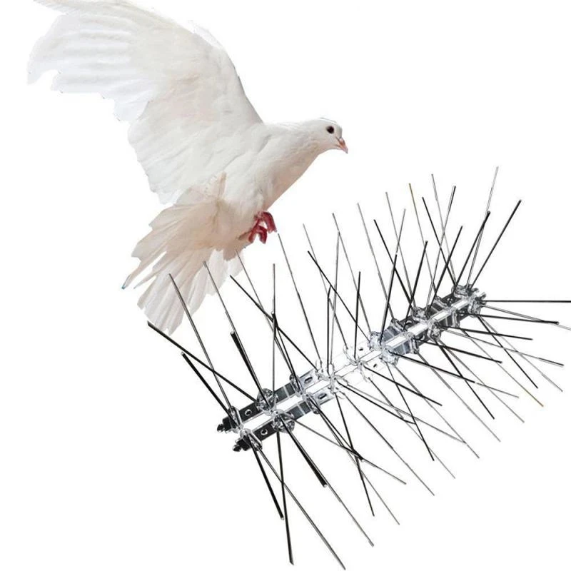 

VIPSale Plastic Repeller Bird and Pigeon Spikes Deterrent Anti Bird Stainless Steel Spike Strip Bird Scarer Repeller for Pigeon