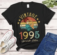 vintage 1995 edition t shirt 27th birthday gift harajuku 100 cotton y2k female clothing o neck shirt short sleeve girl top tee