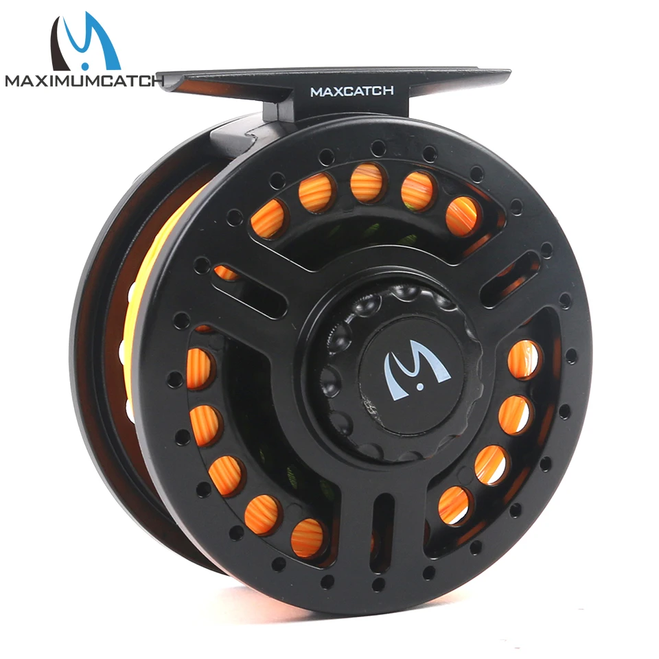 Maxcatch 5-8WT Plastic Mid-large Arbor Fly Fishing Reel with Weight Forward Floating Line Leaders Combo | Спорт и развлечения