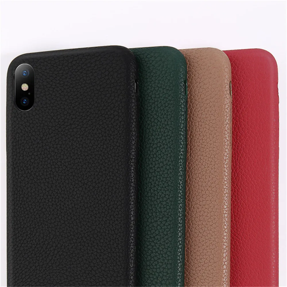 Lovebay Телефон чехол для iPhone 6 7 8 Plus роскошный бизнес матовый мягкий PU для iPhone X XR XS Max Противоударный задняя крышка Чехлы подарок