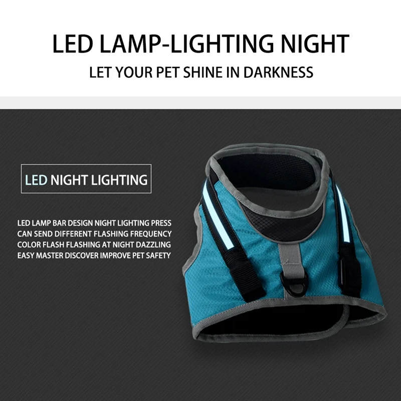 K-shaped Reflective Chest Harness Safety Night Travel Pet Accessories LED For Dog Luminous Medium And Large Dogs | Дом и сад
