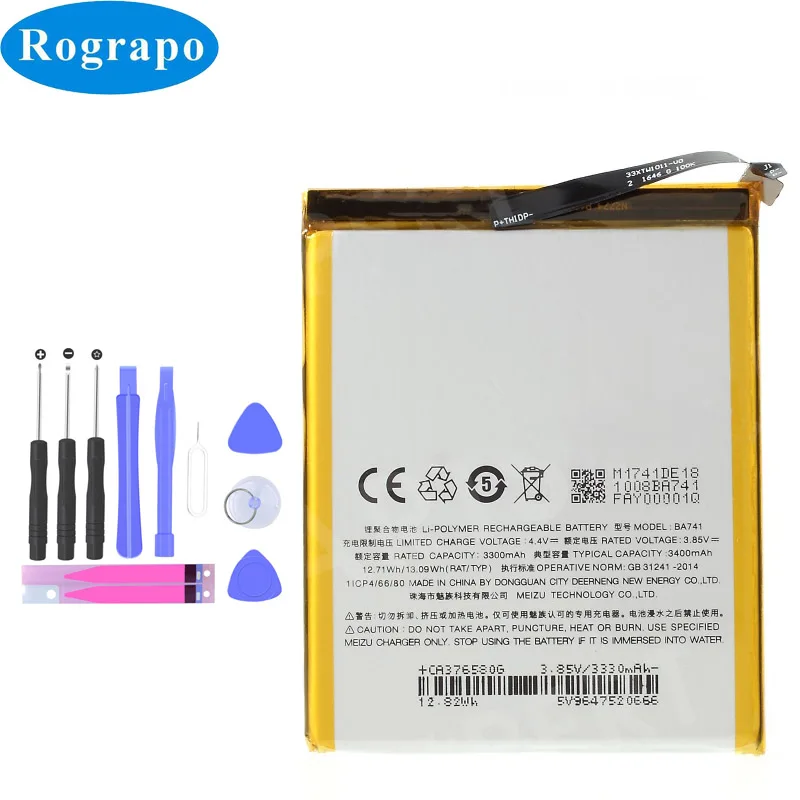 

Original 3400mAh BA741 Replacement Batteries For Meizu E2 / Meilan E2 / M3X Smartphones Mobile Phone Battery