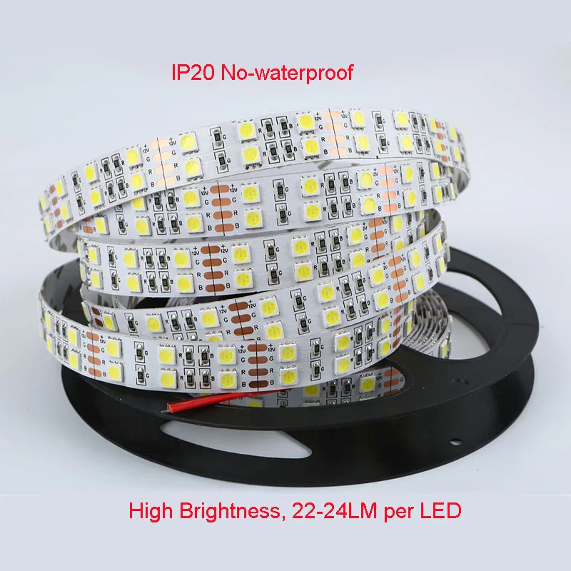 Светодиодные ленты SMD5050 водостойкие IP20/IP67 120 светодисветодиодный s/m двухрядные