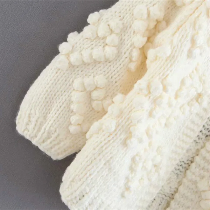 Новинка 2022 Семейные одинаковые свитера ручной работы для мамы и дочки Кардиган