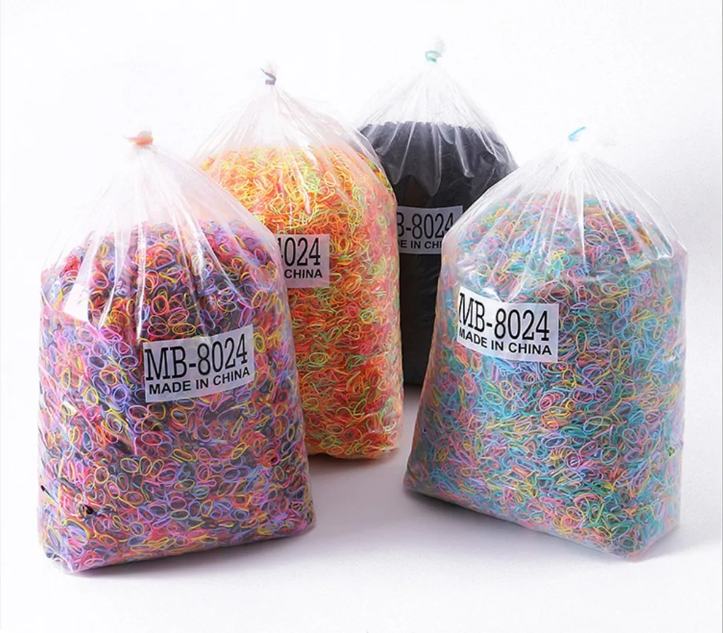 

3000 ярких цветов Одноразовые эластичные мини-резинки для девочек, силиконовая резинка для детей, детские аксессуары для волос, резинка