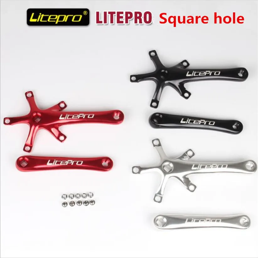 Складной велосипедный шатун Litepro 45T/47T/53T/56T/58T al7075 цепное колесо BMX 130BCD 170 мм