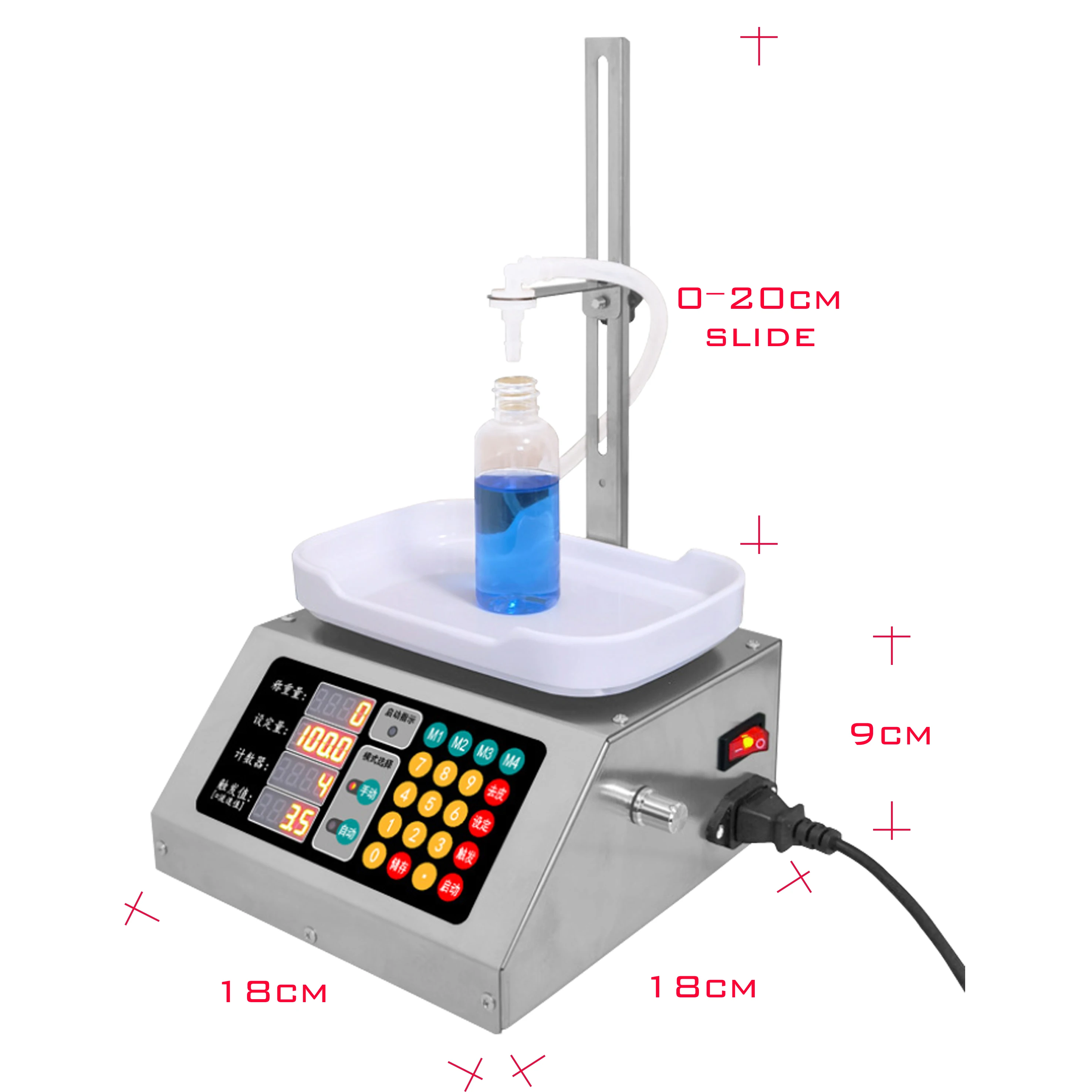 

CSY1200 weighing peristaltic pump automatic small quantitative liquid essential oil nail polish filling machine accurate